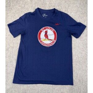 Nike Unisex Child Size LG (14/16) Blue St. Louis Cardinals Tshirt MLB